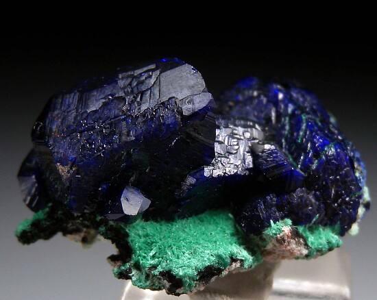 Azurite on Malachite