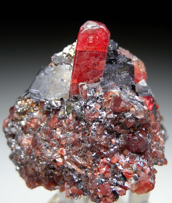 Rhodonite with Galena