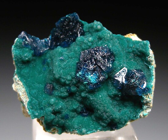 Veszelyite on Zincolibethenite