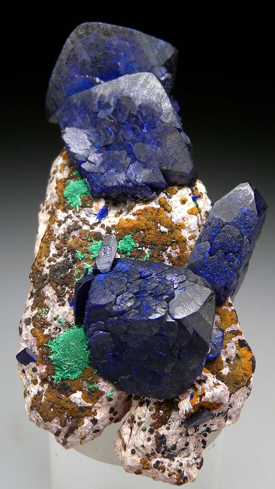 Azurite with Malachite