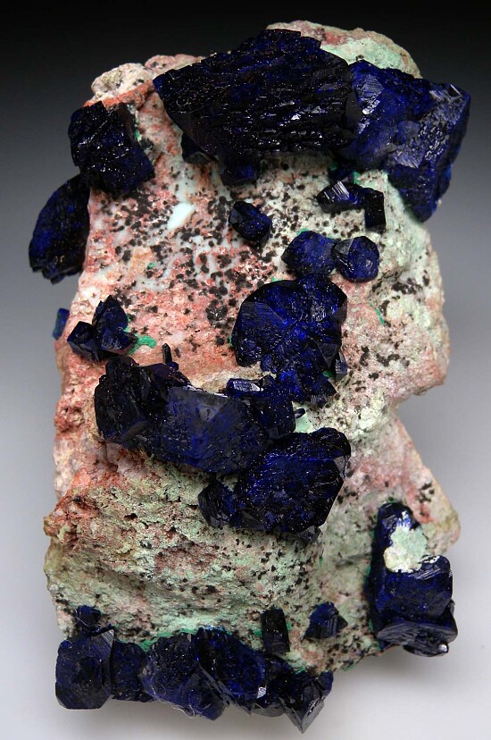 Azurite with Malachite