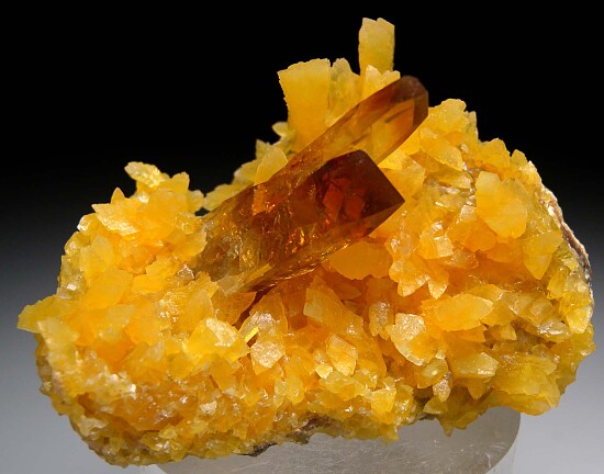 Barite on Calcite