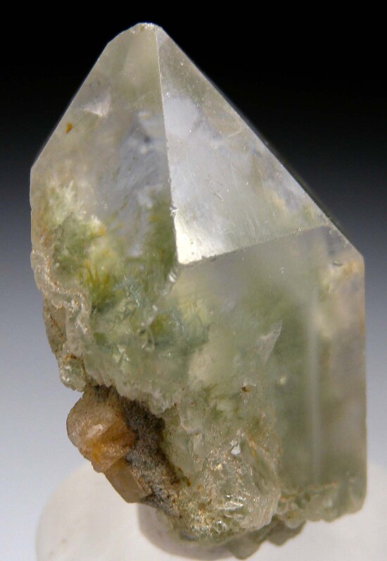 Quartz with Pumpellyite inclusions