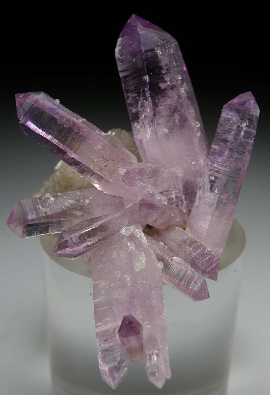 Amethyst on Calcite