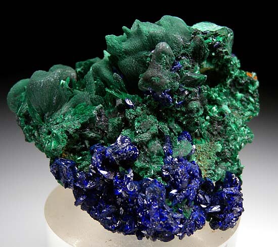 Azurite on Malachite