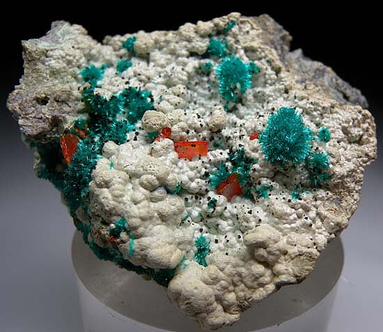 Wulfenite and Dioptase