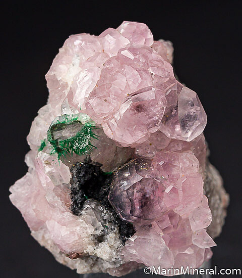 Cobaltian Calcite with Malachite