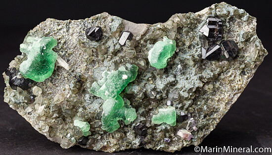 Cassiterite, Fluorite, Apatite, Quartz