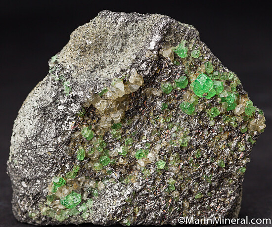 Tsavorite with Diopside, Graphite