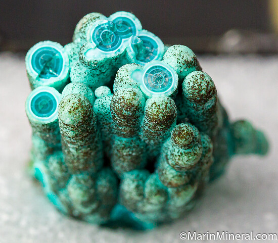 Chrysocolla stalactites