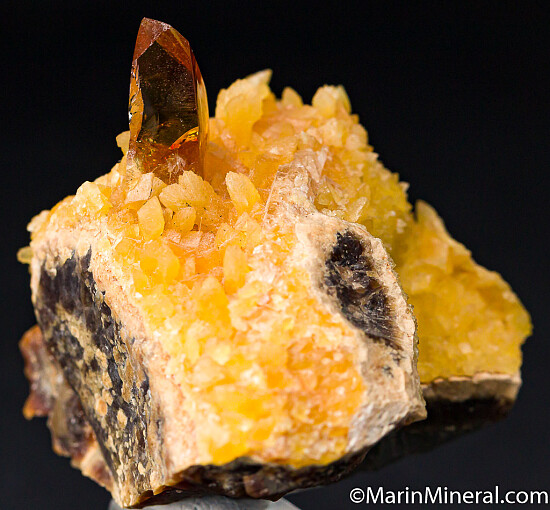 Barite on Calcite