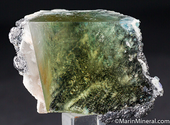 Graphite, Apatite in Calcite with Tanzanite