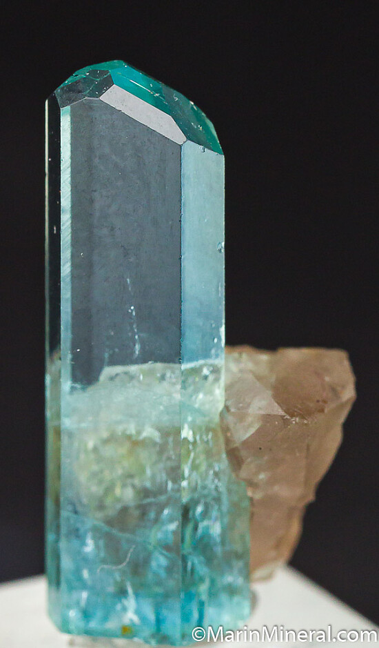Aquamarine on Quartz