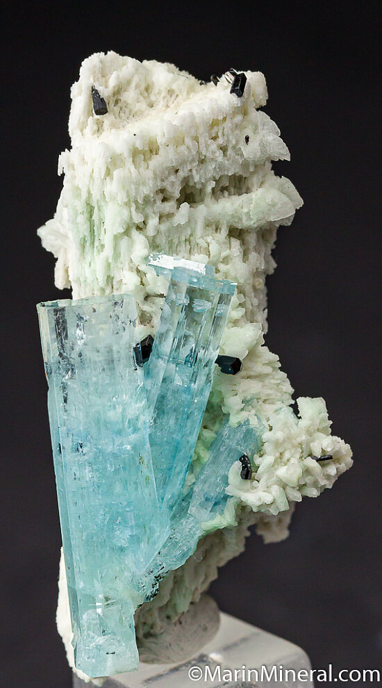 Aquamarine on Feldspar