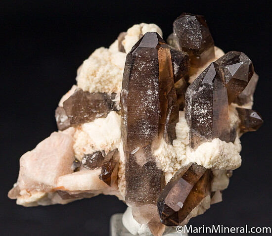 Smokey Quartz on Feldspar