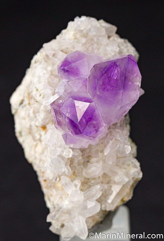Amethyst on Quartz