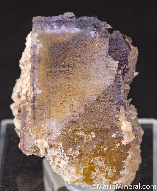 Calcite, Barite on Fluorite
