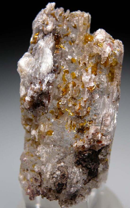 Shigaite on Selenite with Rhodochrosite