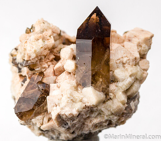 Smokey Quartz on Feldspar