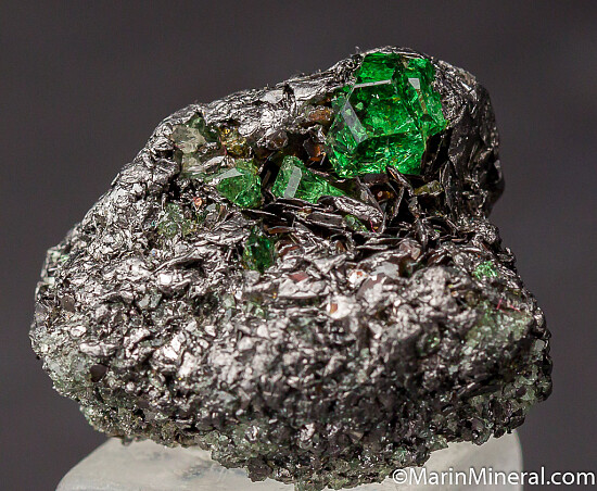 Tsavorite on Graphite