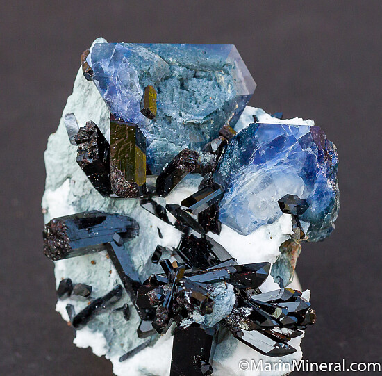 Benitoite with Neptunite