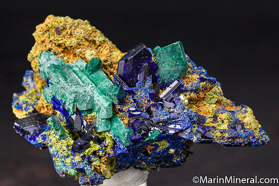 Azurite, Malachte after Azurite