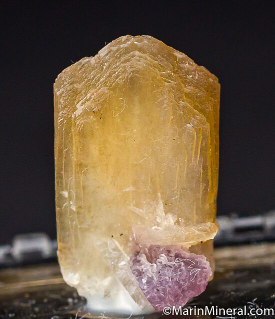 Lepidolite on Stilbite