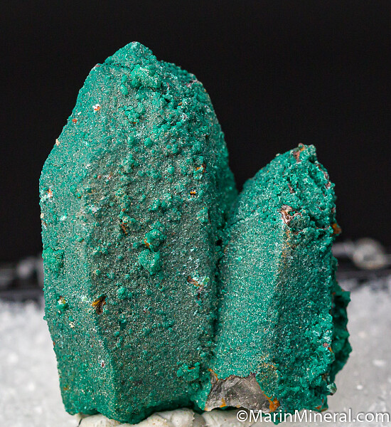 Pseudomalachite on Quartz