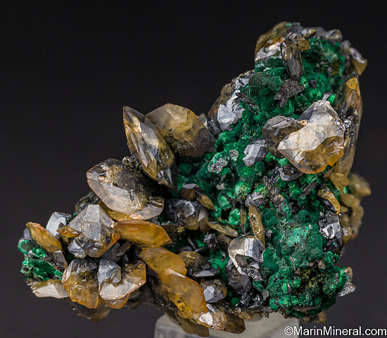Wulfenite with Malachite