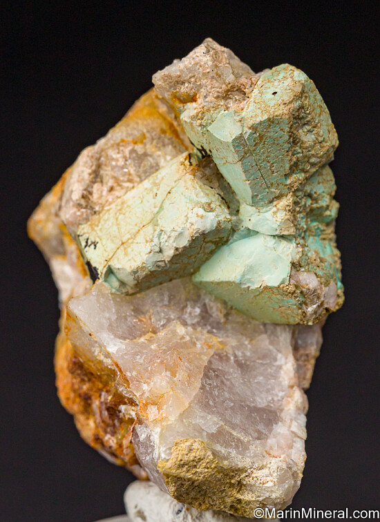 Turquoise after Beryl or Apatite