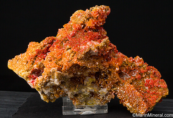 Vanadinite on Wulfenite