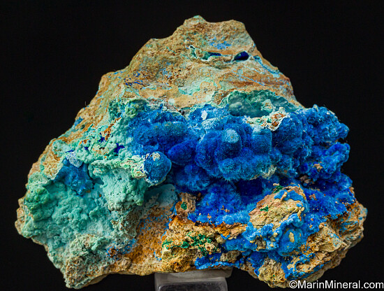 Cyanotrichite on Chalcoalumite