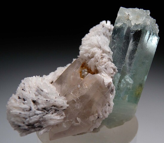 Aquamarine with Quartz