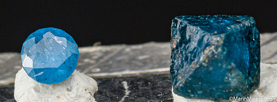 Gahnite rough and cut set