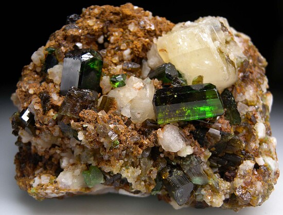Chrome Dravite with Calcite