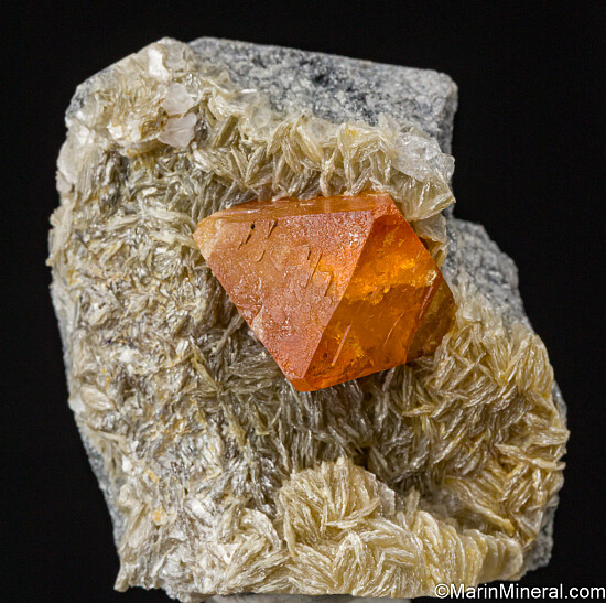 Scheelite on Muscovite