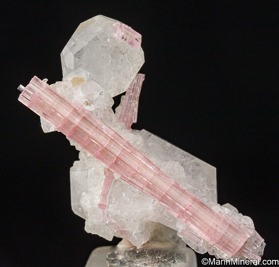 Pollucite on Tourmaline