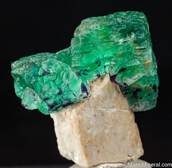 Fluorite on twinned Orthoclase
