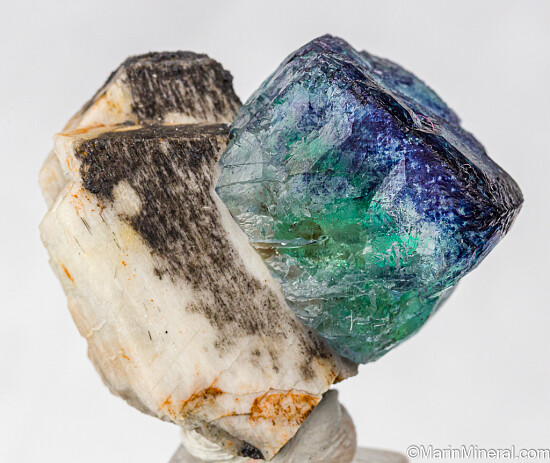 Fluorite on twinned Orthoclase