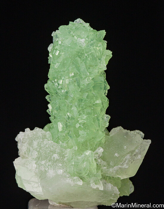 Prehnite on Quartz