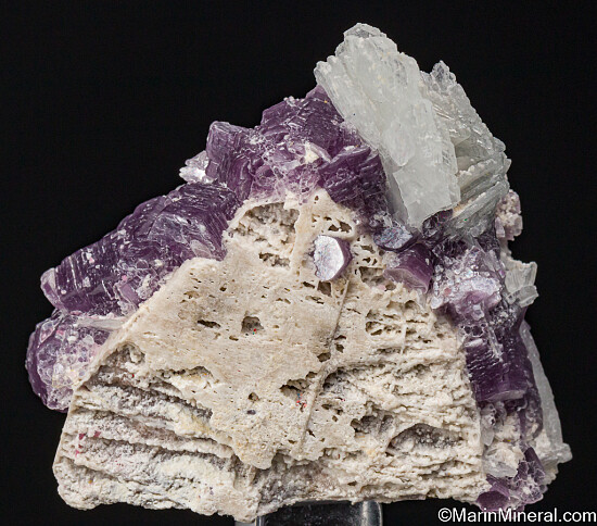 Lepidolite, Albite on Orthoclase