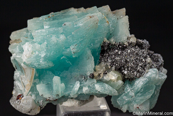 Prehnite with Graphite