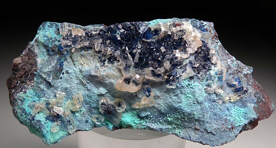 Shattuckite in Quartz