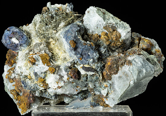 Millerite on Calcite