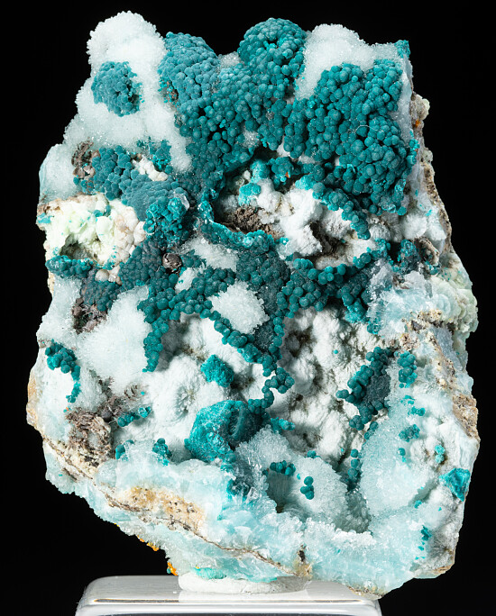 Rosasite on Hemimorphite