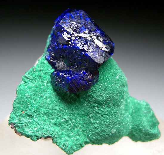 Azurite with Malachite