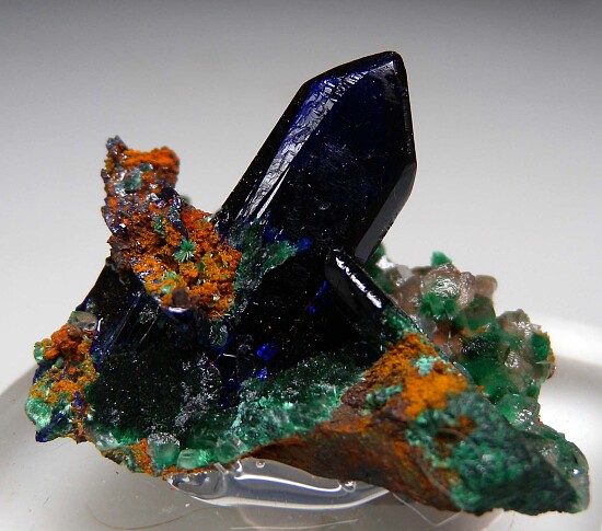 Azurite with Malachite