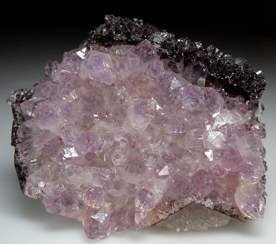 Amethyst after Calcite