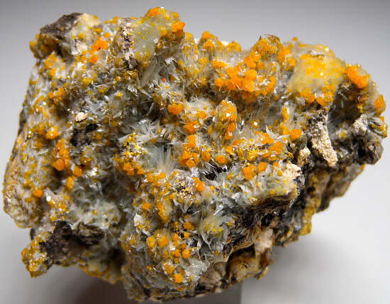 Wulfenite with Barite