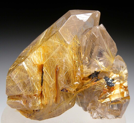 Rutile, Hematite in Quartz
